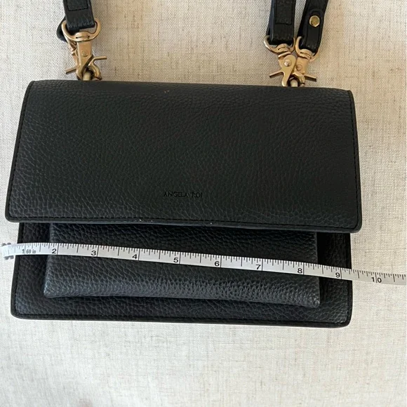 Angela Roi Eloise Vegan Leather Satchel Crossbody Bag - Picture 10 of 13